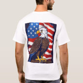 Crystal Eagle in vlucht T-shirt ontwerp (Achterkant)