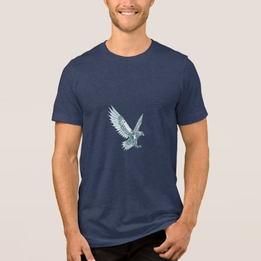 Crystal Eagle Soaring Tri-Blend Shirt (Voorkant)