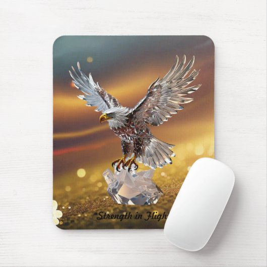 "Crystal Eagle stijgt" Muismat (Met muis)