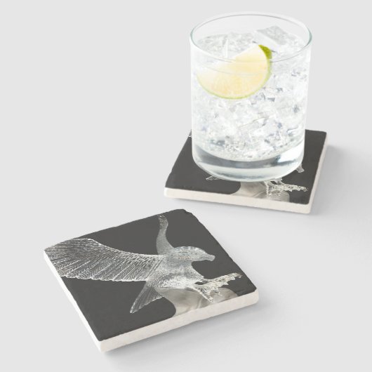 Crystal Eagle Stone Onderzetter (Zijkant)