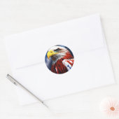 Crystal Eagle Wall Art Ronde Sticker (Envelop)