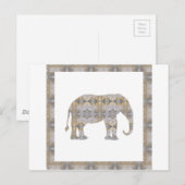 CRYSTAL Elephant DIY Sjabloon NVN447 GROTE kindere Briefkaart (Voorkant / Achterkant)