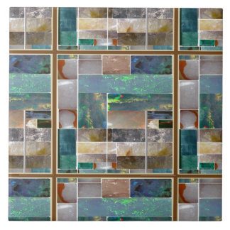 Crystal Embossed Squares patroon Artistiek Graphic Tegeltje