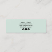 Crystal Emeral Groene Boho Healing Arts Mini Visitekaartje (Achterkant)