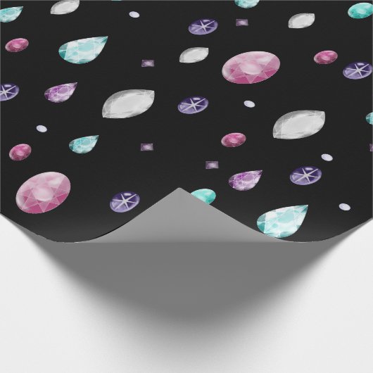 Crystal en Gemstone Pattern Cadeaupapier (Hoek)