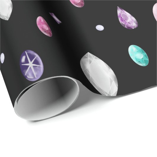 Crystal en Gemstone Pattern Cadeaupapier (Rol Hoek)