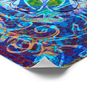 Crystal en Ice Celtic Tribal Mandala Poster (Hoek)