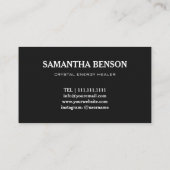 Crystal Energy Healer Amethyst Purple/Pink Logo Visitekaartje (Achterkant)