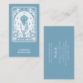 Crystal Energy Healer Blue Visitekaartje (Voorkant / Achterkant)