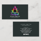 Crystal Energy Healer Chakra Spirituele meditatie Visitekaartje (Voorkant / Achterkant)