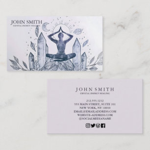 Crystal Energy Healer Chakra Spirituele meditatie Visitekaartje