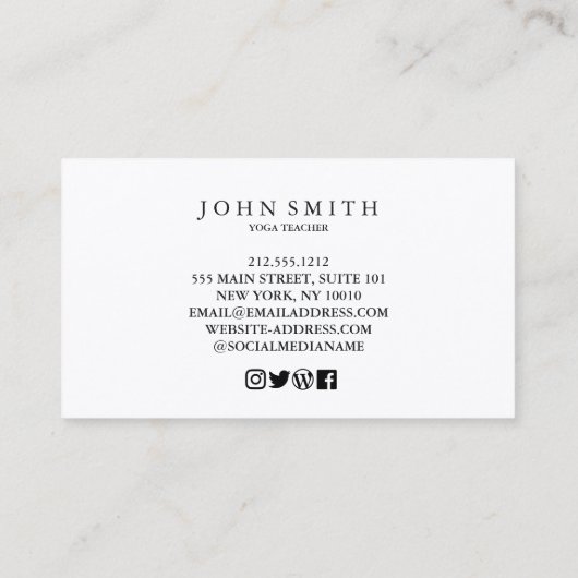 Crystal Energy Healer Chakra Spirituele meditatie Visitekaartje (Achterkant)