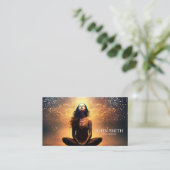 Crystal Energy Healer Chakra Spirituele meditatie Visitekaartje (Staand voorkant)