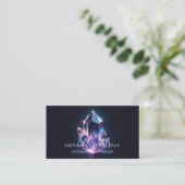 Crystal Energy Healer Iriserende Amethist Paarse Visitekaartje (Staand voorkant)