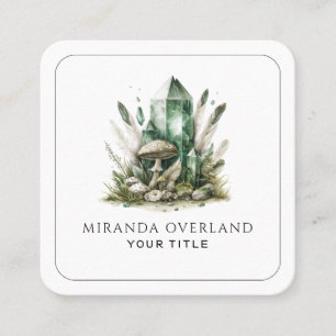 Crystal Energy Healer Spiritueel Vierkante Visitekaartje