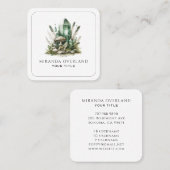 Crystal Energy Healer Spiritueel Vierkante Visitekaartje (Voorkant / Achterkant)