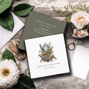 Crystal Energy Healer Spiritueel Vierkante Visitekaartje