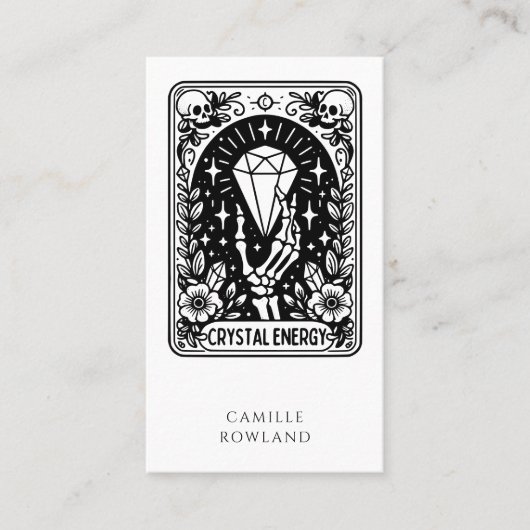 Crystal Energy Healer Visitekaartje (Voorkant)