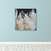 Crystal Energy Quartz-cluster Canvas Afdruk (Insitu (Houten vloer))