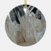 Crystal Energy Quartz-cluster Keramisch Ornament (Voorkant)
