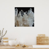 Crystal Energy Quartz-cluster Poster (Keuken)