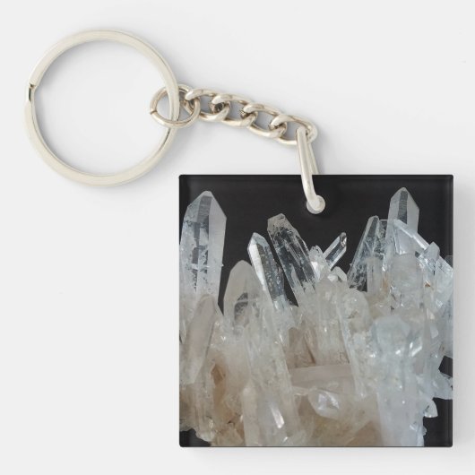 Crystal Energy Quartz-cluster Sleutelhanger (voorkant)