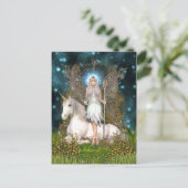 Crystal Fairy en Unicorn Briefkaart (Staand voorkant)