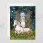 Crystal Fairy en Unicorn Briefkaart (Voorkant / Achterkant)