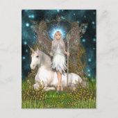 Crystal Fairy en Unicorn Briefkaart (Voorkant)