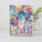 Crystal Fairy Forest Party uitnodiging (Staand voorkant)