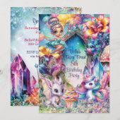 Crystal Fairy Forest Party uitnodiging (Voorkant / Achterkant)