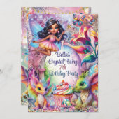 Crystal Fairy Forest Party uitnodiging (Voorkant / Achterkant)