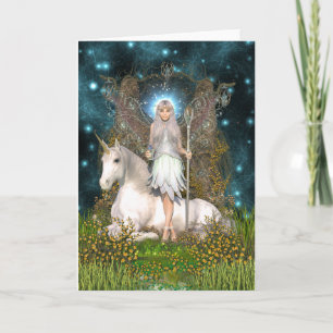 Crystal Fairy & Unicorn Card Kaart