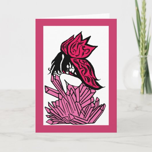 Crystal fairy wenskaart kaart (Voorkant)