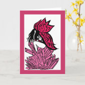 Crystal fairy wenskaart kaart (Gele Bloem)