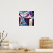 Crystal Falls of Light in Floating Dream Isles Poster (Keuken)