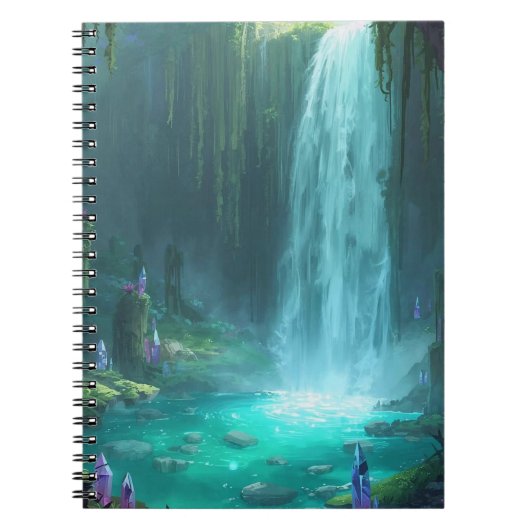 Crystal Falls of the Hidden Realm Notitieboek (Voorkant)