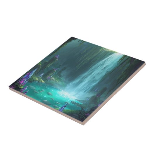 Crystal Falls of the Hidden Realm Tegeltje (Zijkant)