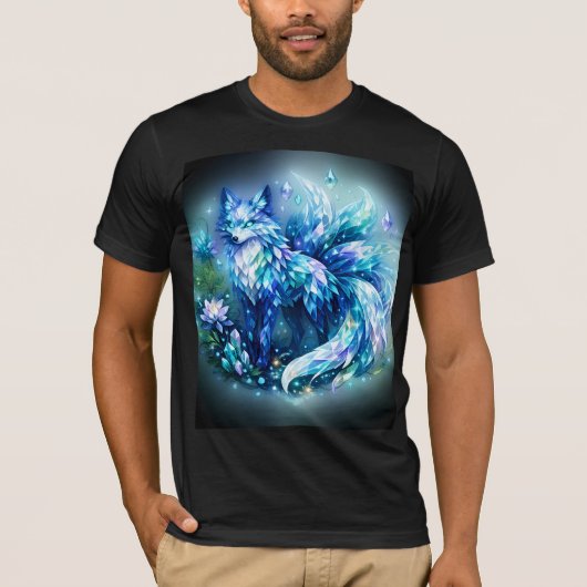 Crystal Fantasy Fox Art | Heren T-shirt (Voorkant)