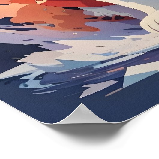 Crystal Fantasy Kat Kunstwerk Poster (Hoek)