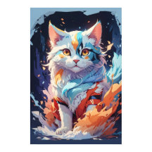 Crystal Fantasy Kat Kunstwerk