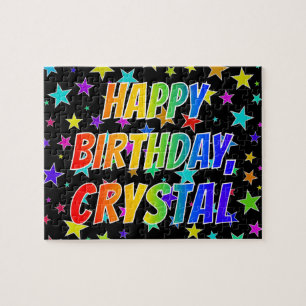"CRYSTAL" First Name, Fun "HAPPY BIRTHDAY" Legpuzzel