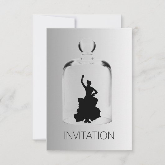 Crystal Flamenco Night Club Party Vip Uitnodiging (Voorkant)