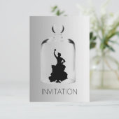 Crystal Flamenco Night Club Party Vip Uitnodiging (Staand voorkant)