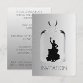 Crystal Flamenco Night Club Party Vip Uitnodiging (Voorkant / Achterkant)