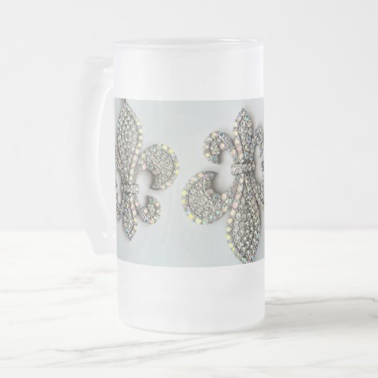 CRYSTAL FLEUR DE LIS EN BLANC MOK (Voorkant links)