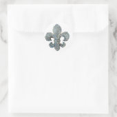 CRYSTAL FLEUR DE LIS RONDE STICKER (Tas)