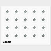 CRYSTAL FLEUR DE LIS RONDE STICKER (Vel)