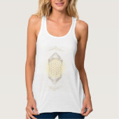 Crystal & Flower of Life Design – Heilige Geometri Tanktop (Voorkant)