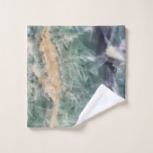 Crystal Fluorite Pattern Vivid Abstracte Gemstone Bad Handdoek (Wasdoekje)